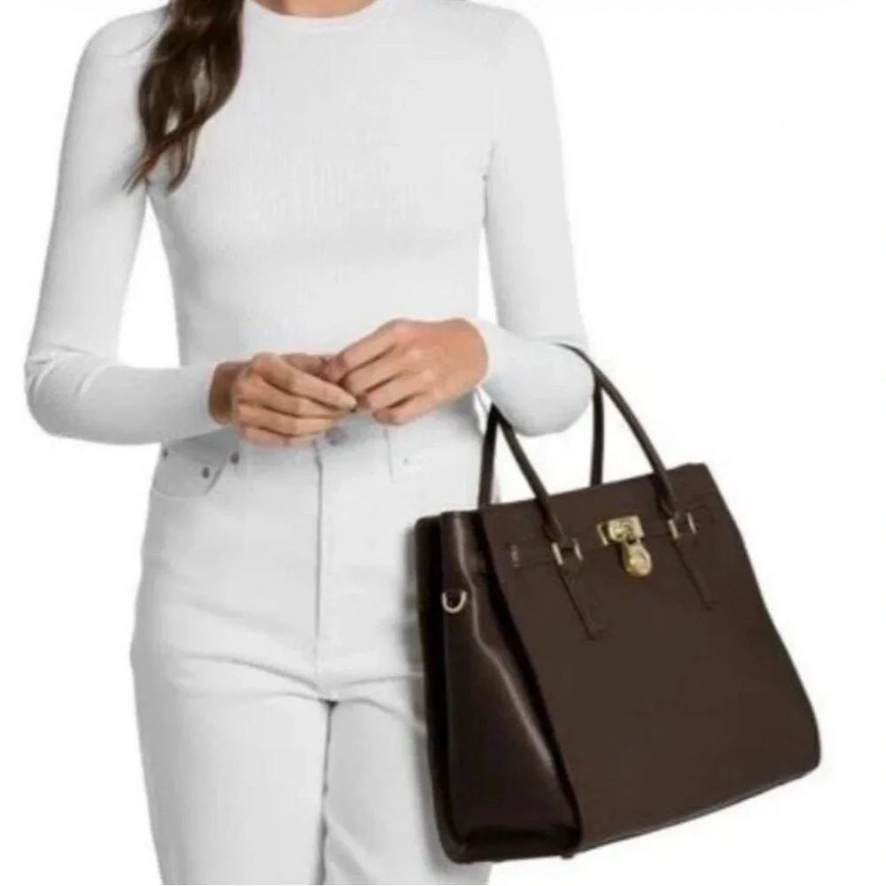 NWT Michael Kors Large Hamilton Leather Satchel